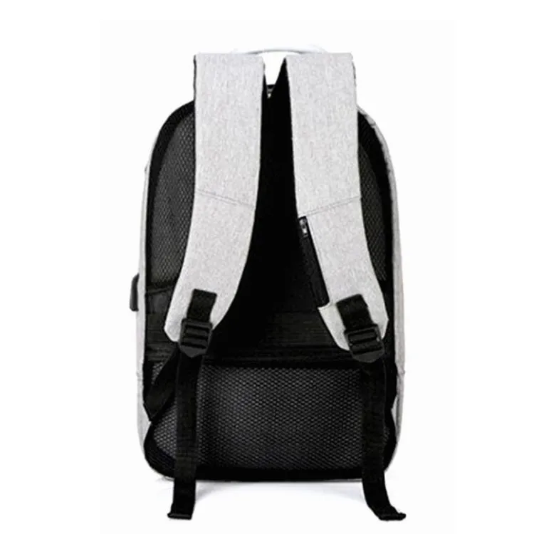 16 inch Men Password Lock Backpack Business Casual Anti-Theft Computer Bag With External USB Port(Black)