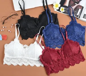 2019 New Arrival Women Push Up Wireless Lace Bra