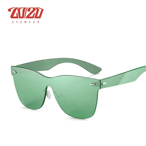 20/20 Unisex Oval Rimless Alloy Polarized Sunglasses Pc1601