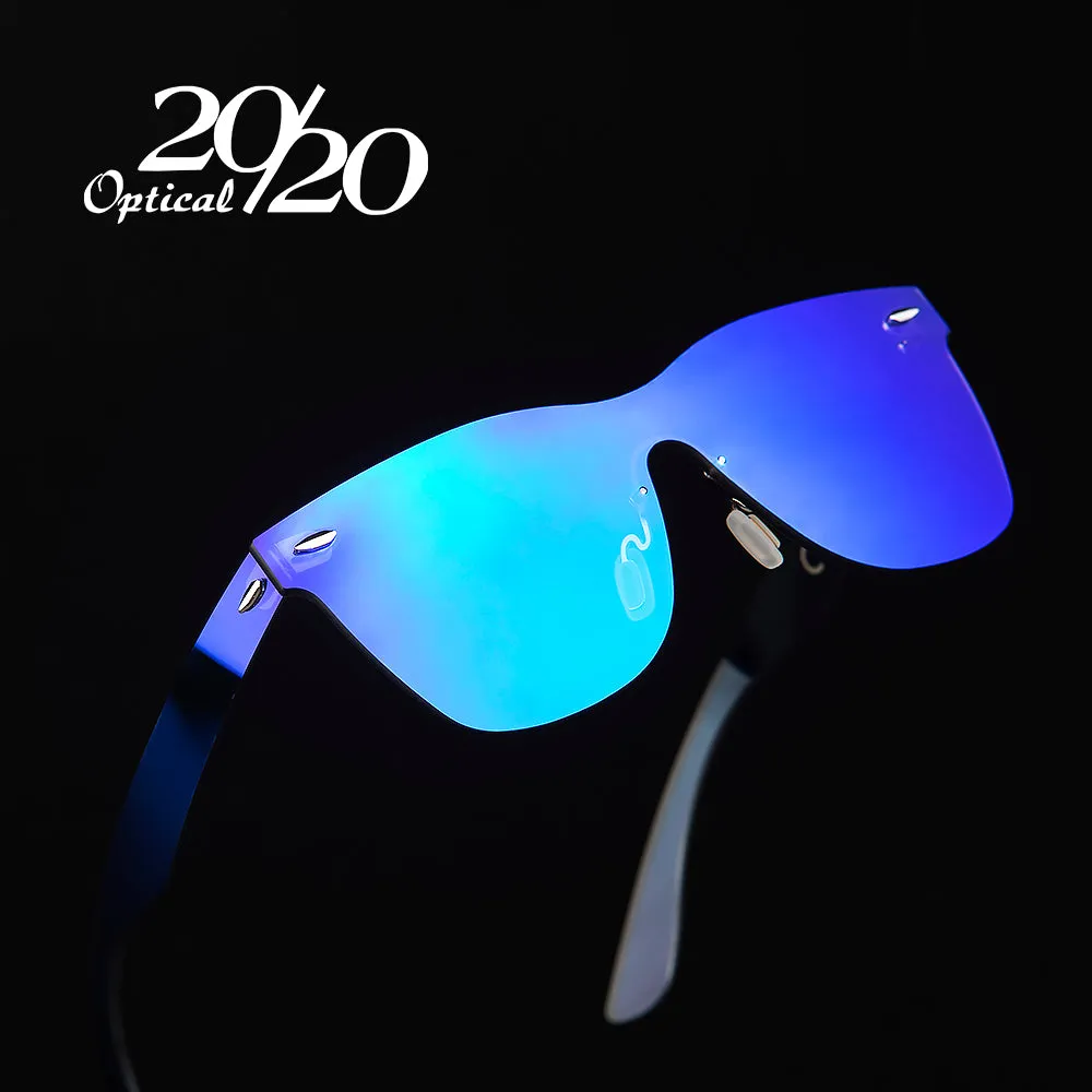 20/20 Unisex Oval Rimless Alloy Polarized Sunglasses Pc1601