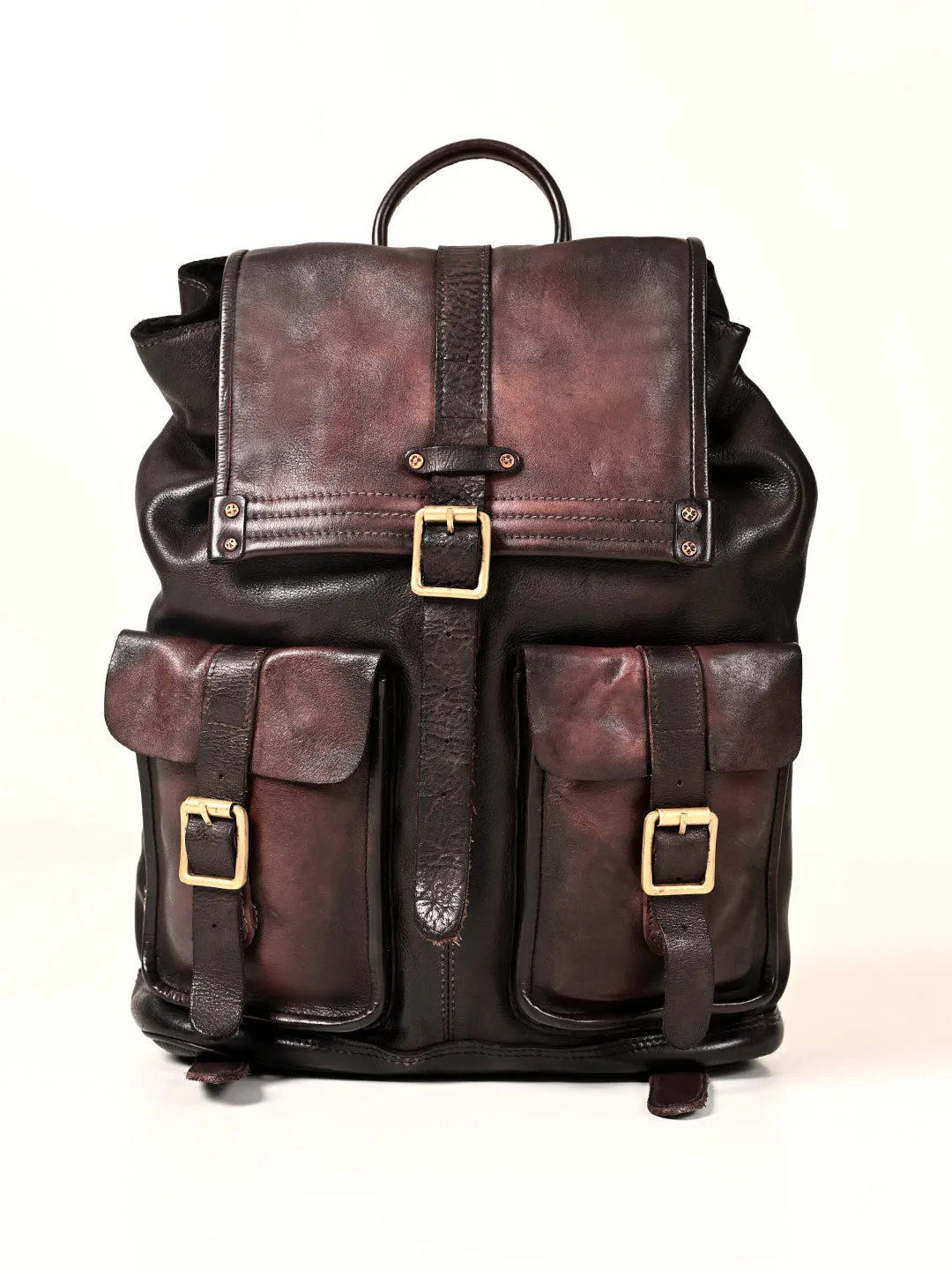 Art N Vintage Samba : Real Leather Brown Backpack