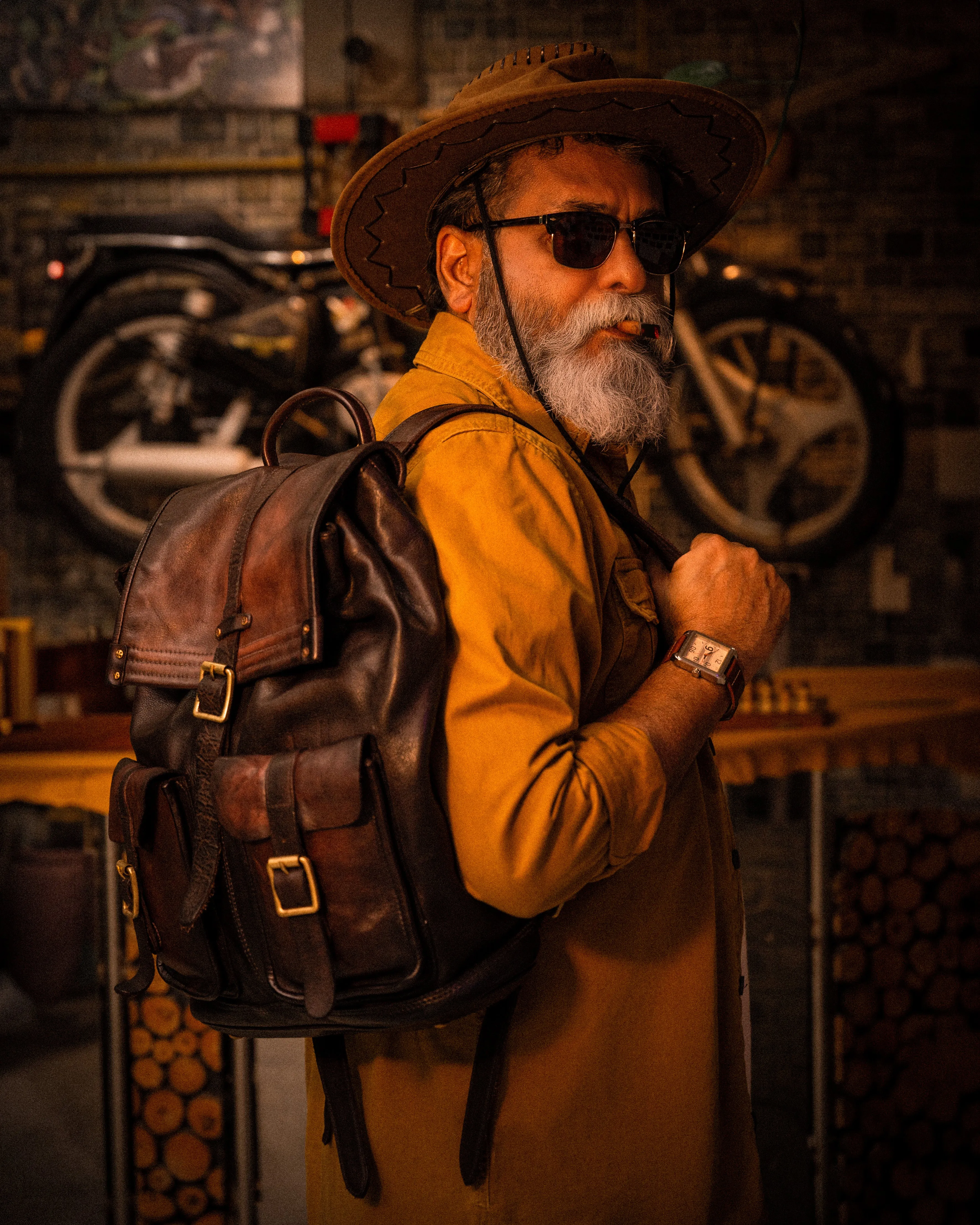 Art N Vintage Samba : Real Leather Brown Backpack