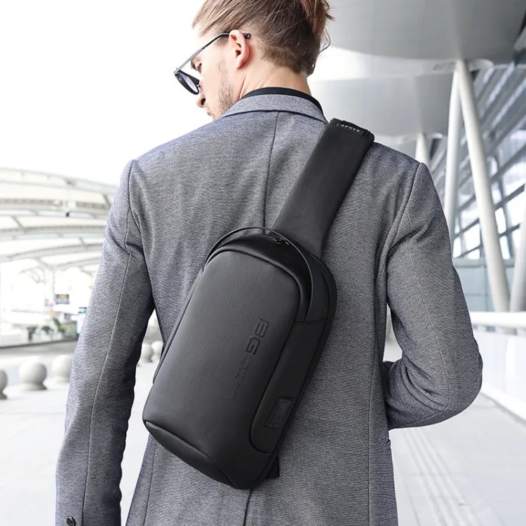 BANGE BG-7221 Men One-Shoulder Bag Casual Business Messenger Oxford Cloth Chest Bag(Black)