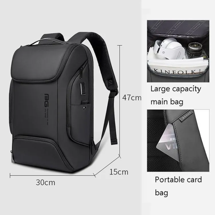 BANGE BG-7267 Men Shoulders Bag Business Waterproof Backpack(Gray)