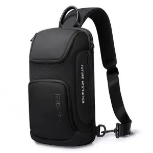 Bange BG-7565 Men Oxford Cloth Waterproof Anti-theft Crossbody Chest Bag, Size: 34 x 17.5 x 11cm(Black)