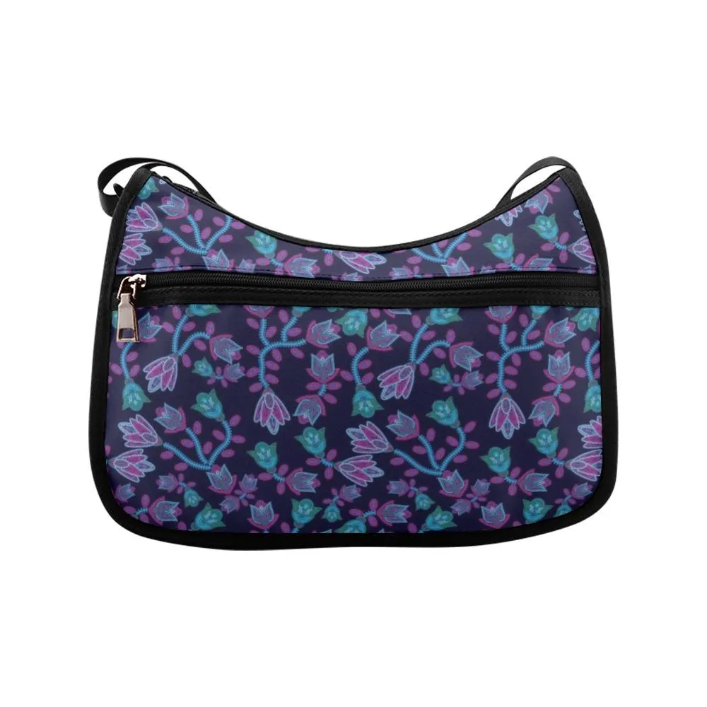 Beaded Blue Nouveau Crossbody Bags