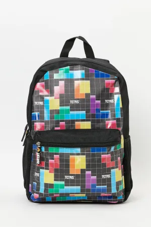 Boys Black Tetris Teens 18" Backpack