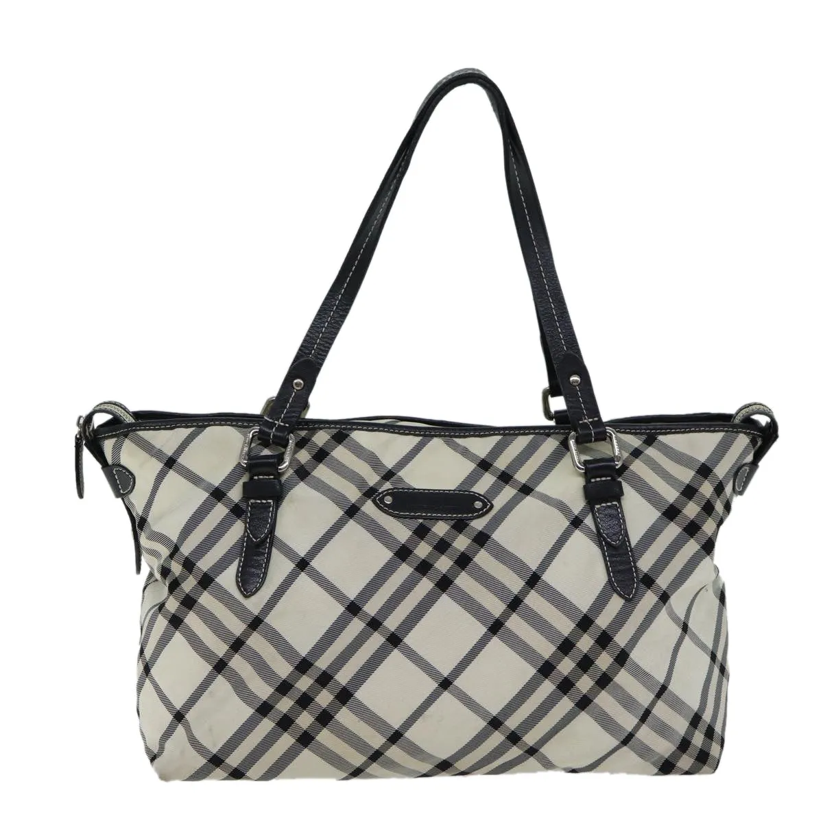 BURBERRY Nova Check Blue Label Tote Bag Nylon Beige Black  bs13861