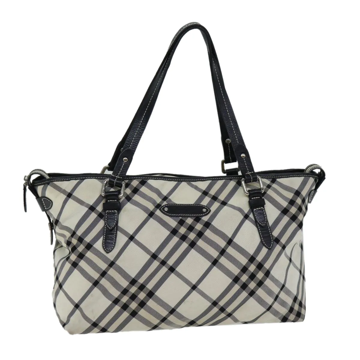 BURBERRY Nova Check Blue Label Tote Bag Nylon Beige Black  bs13861