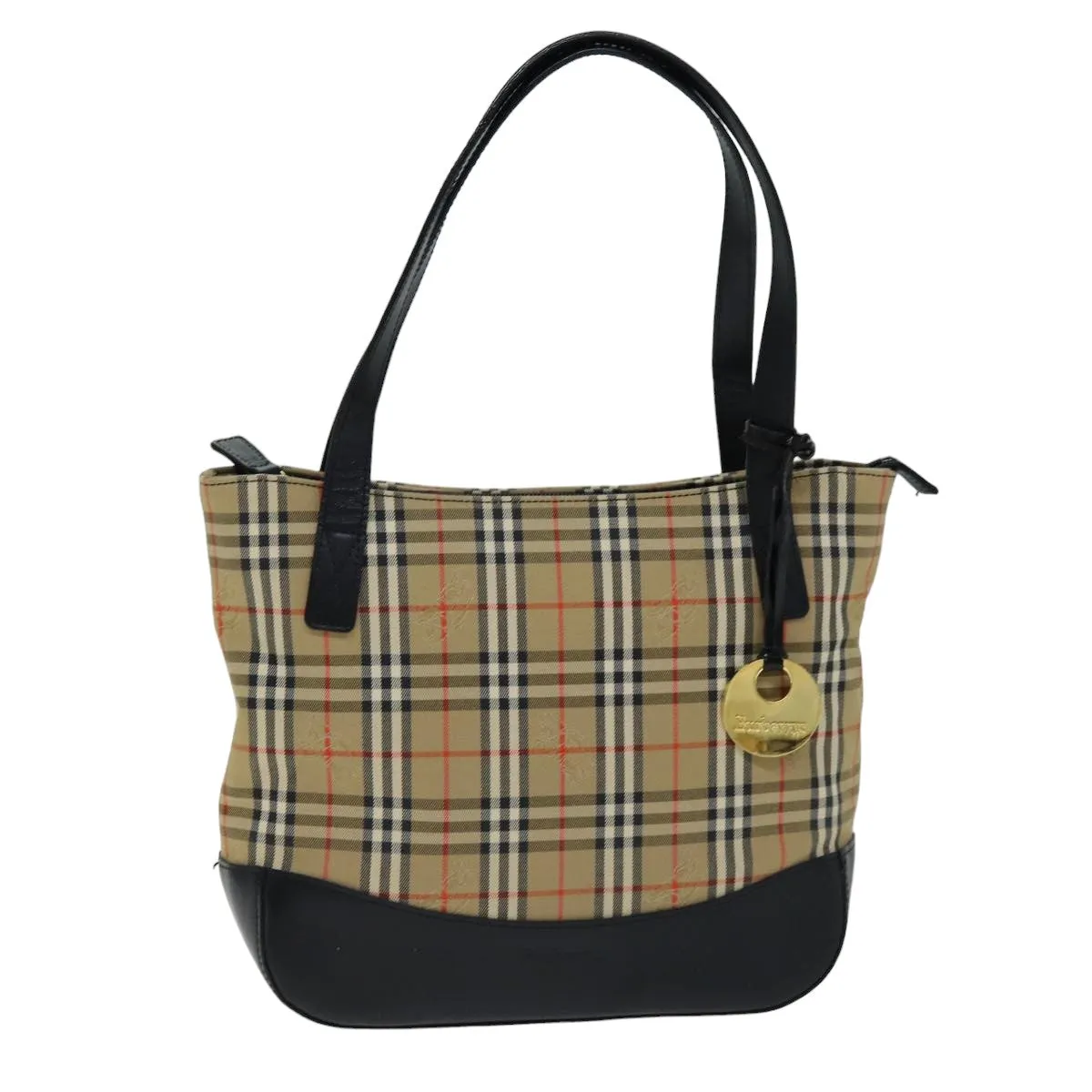 BURBERRYSs Nova Check Tote Bag Canvas Beige Black  ep4184