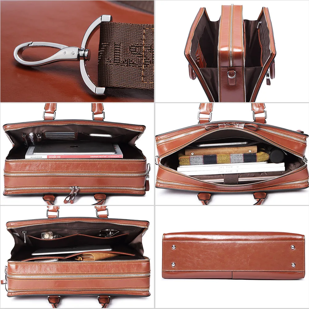 Carol  Designer Briefcase For Women — Italian Leather