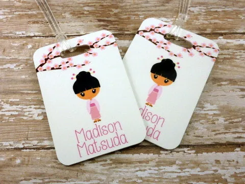 Cherry Blossom Bag Tag