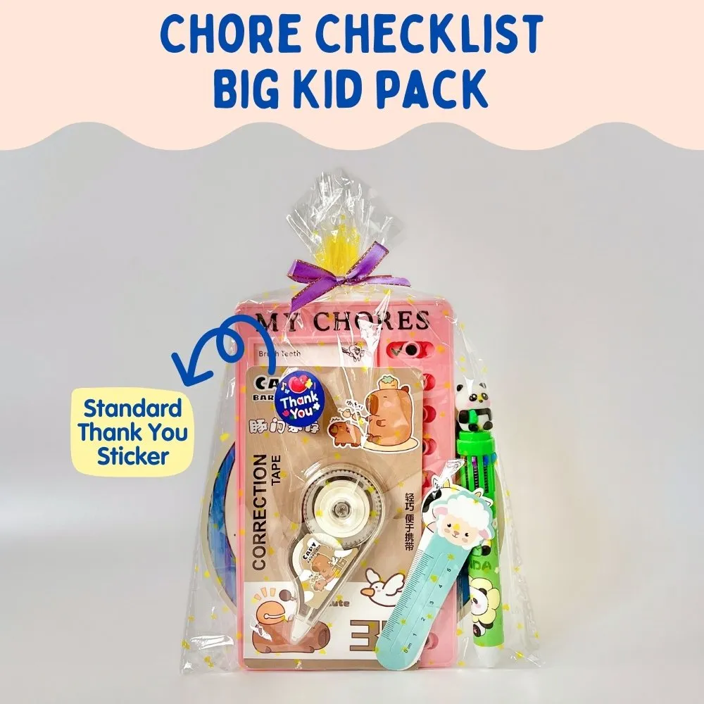 Chore Checklist Big Kid Pack