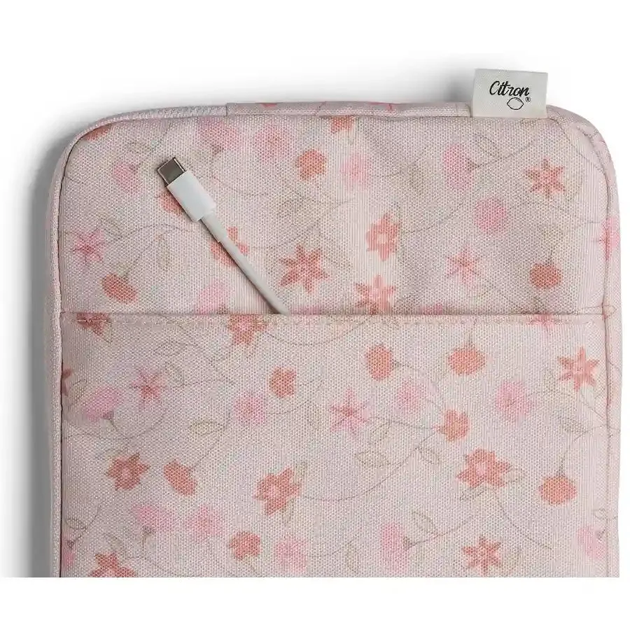 Citron 2023 Protective Ipad Sleeve With Zipper Flower