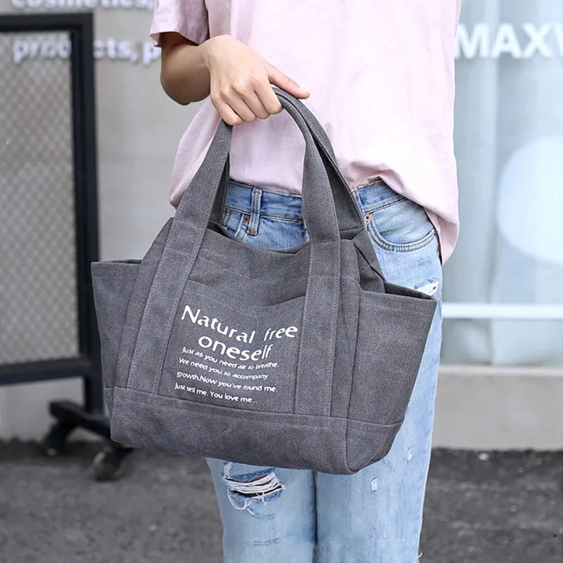 Darianrojas New Canvas Art Bag Sen Series One Shoulder Casual Fashion Fresh Letter Hand Bag Female Shoulder Bag