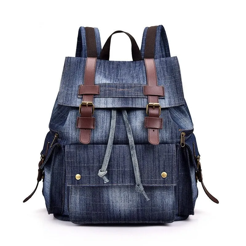 Denim Women Retro Teenage Laptop Backpack