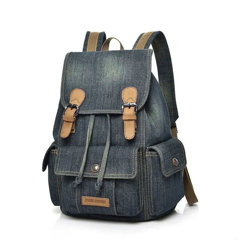 Denim Women Retro Teenage Laptop Backpack