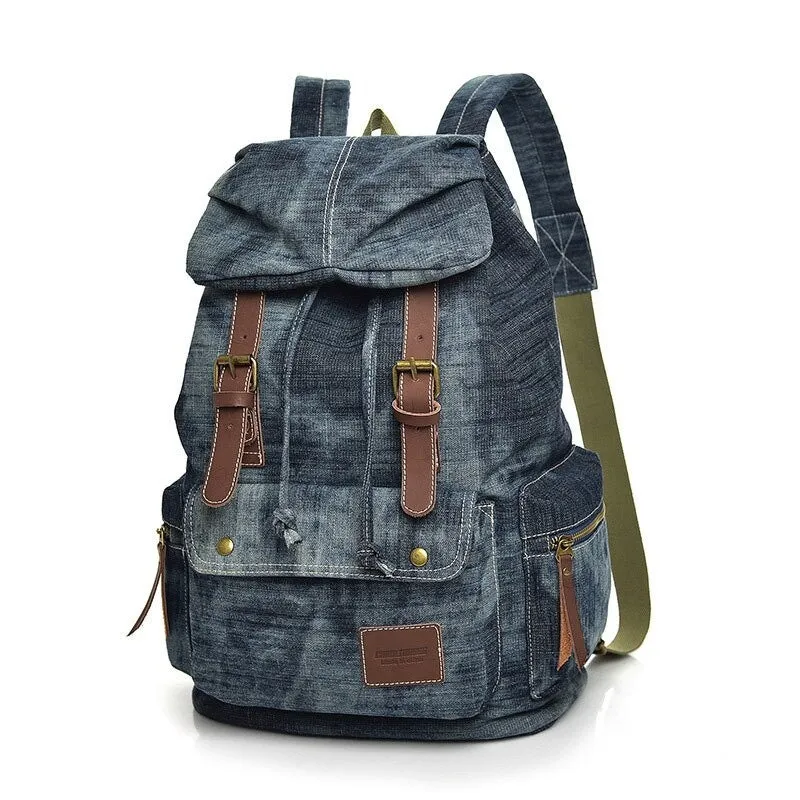 Denim Women Retro Teenage Laptop Backpack