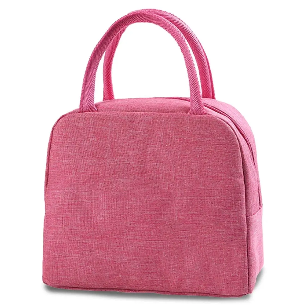 Dentist Multi Tooth Prints Pink Insulated Heat Lunch Bag