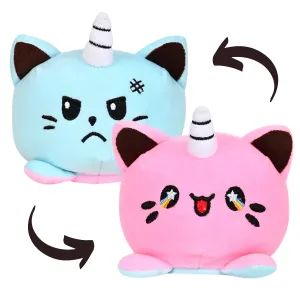 DIKANG Reversible Cat Plushie Soft Toys for Kids | Kids Soft Toy, Baby Toys, Birthday Gift for Girls and Boys | Plush Soft Toys for Kids (15 cm, Reversible Cat (Pink/Sky Blue))