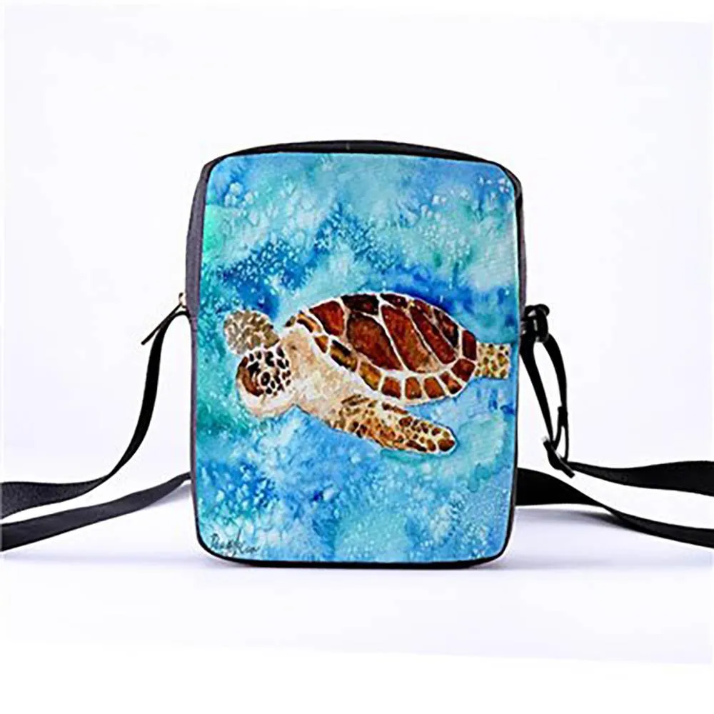 Eco-Friendly Sea Creature Cross Body Messenger Bag