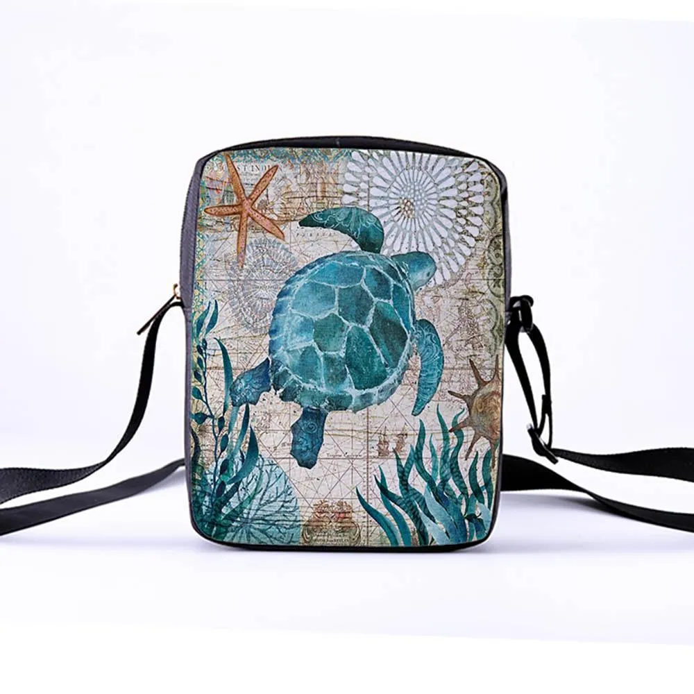 Eco-Friendly Sea Creature Cross Body Messenger Bag