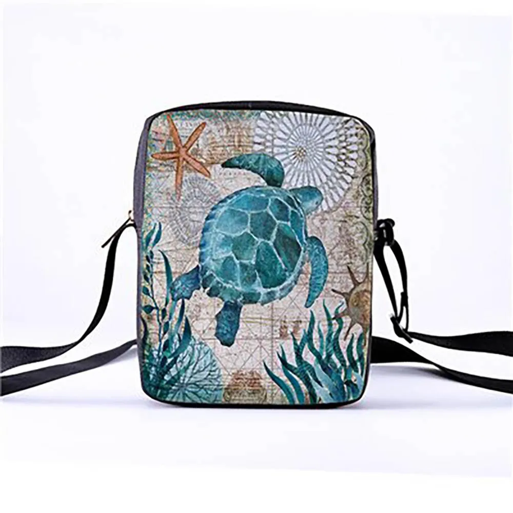 Eco-Friendly Sea Creature Cross Body Messenger Bag