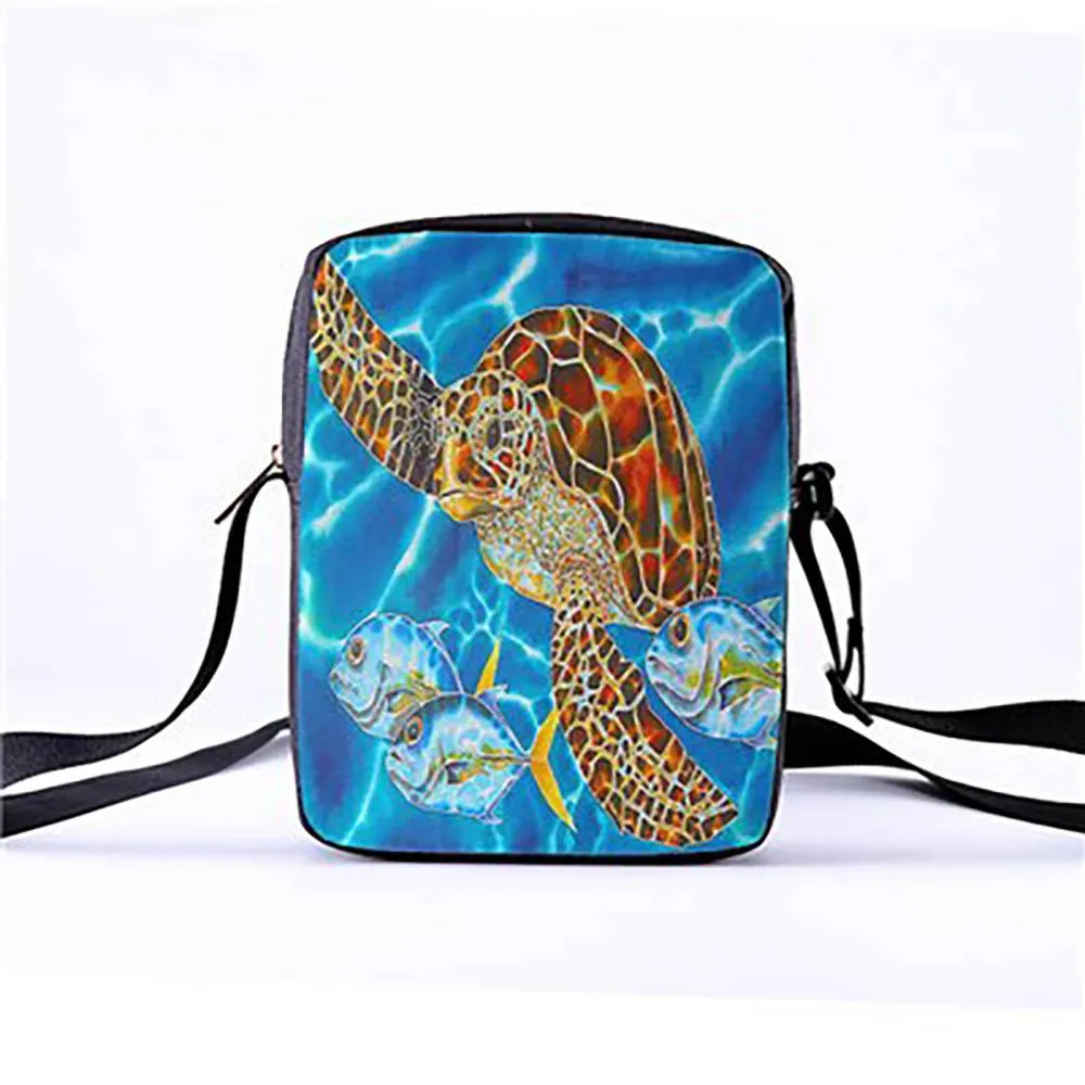 Eco-Friendly Sea Creature Cross Body Messenger Bag