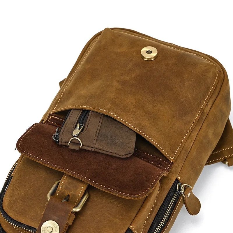 Elegant Genuine Leather Chest Bag