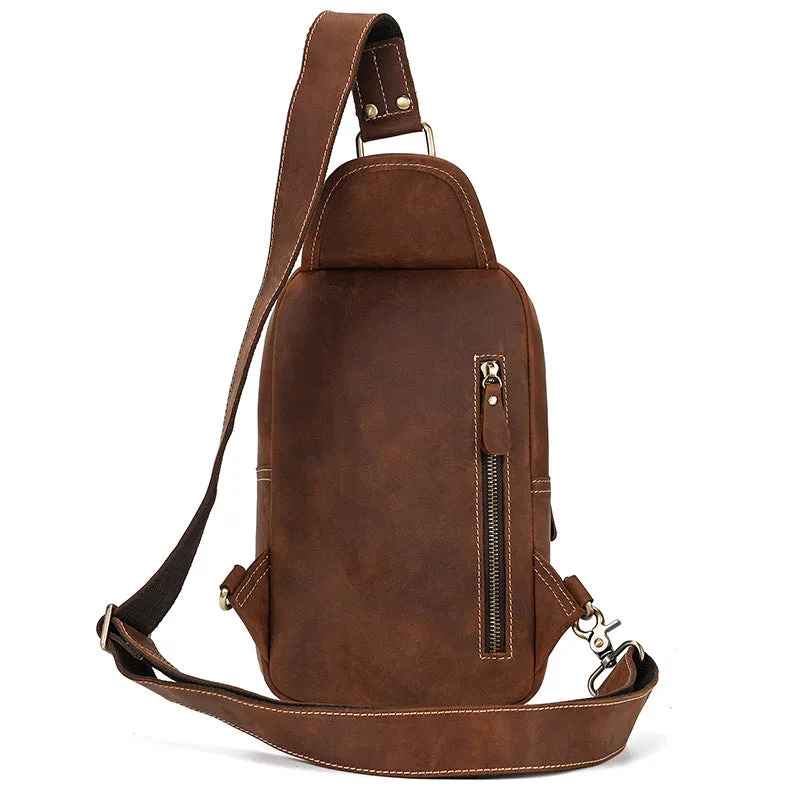 Elegant Genuine Leather Chest Bag