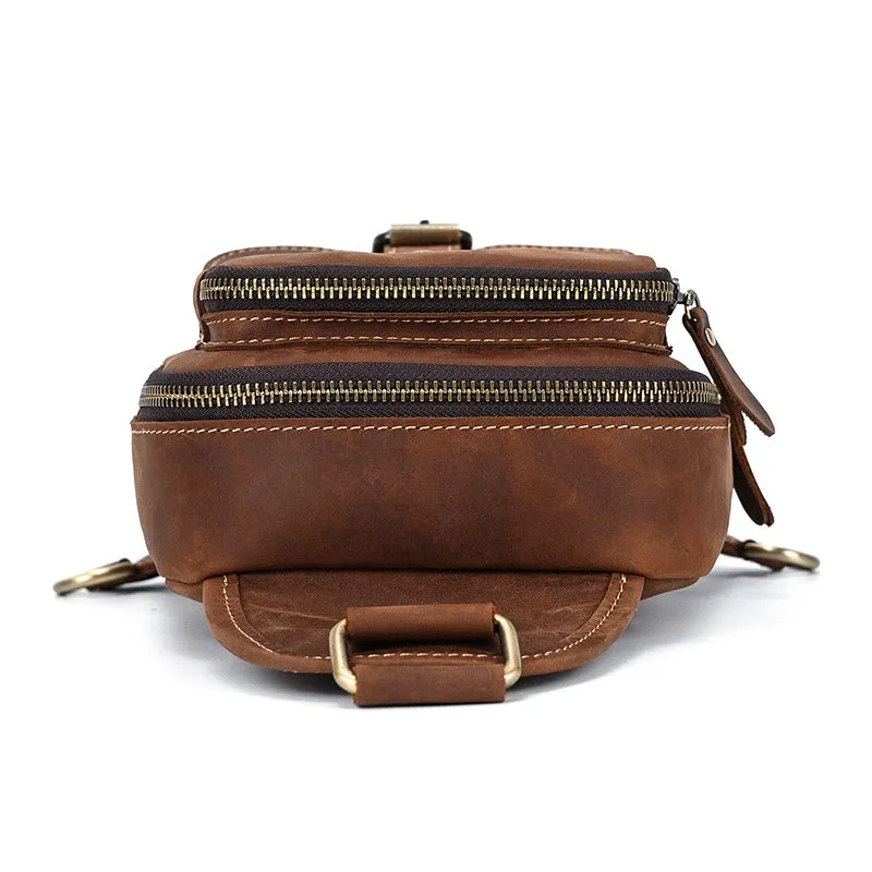 Elegant Genuine Leather Chest Bag