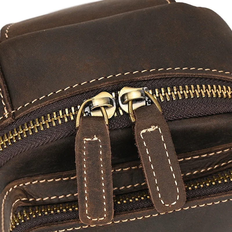 Elegant Genuine Leather Chest Bag