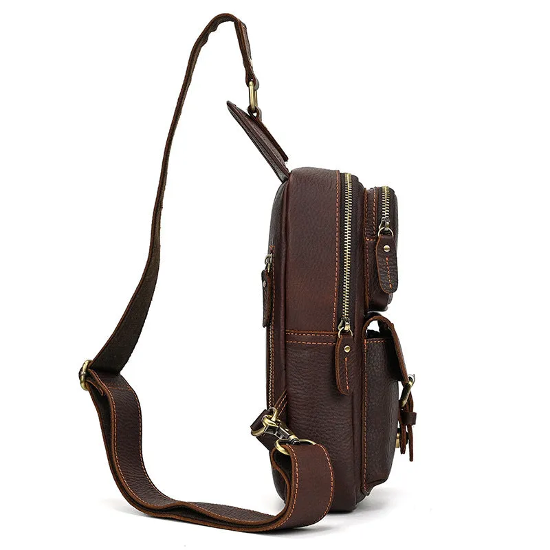 Elegant Genuine Leather Chest Bag