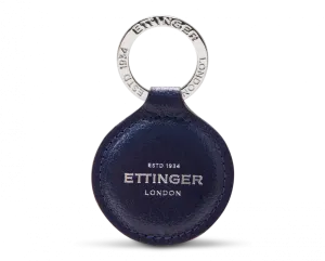 Ettinger Round Key Fob in Marine Blue