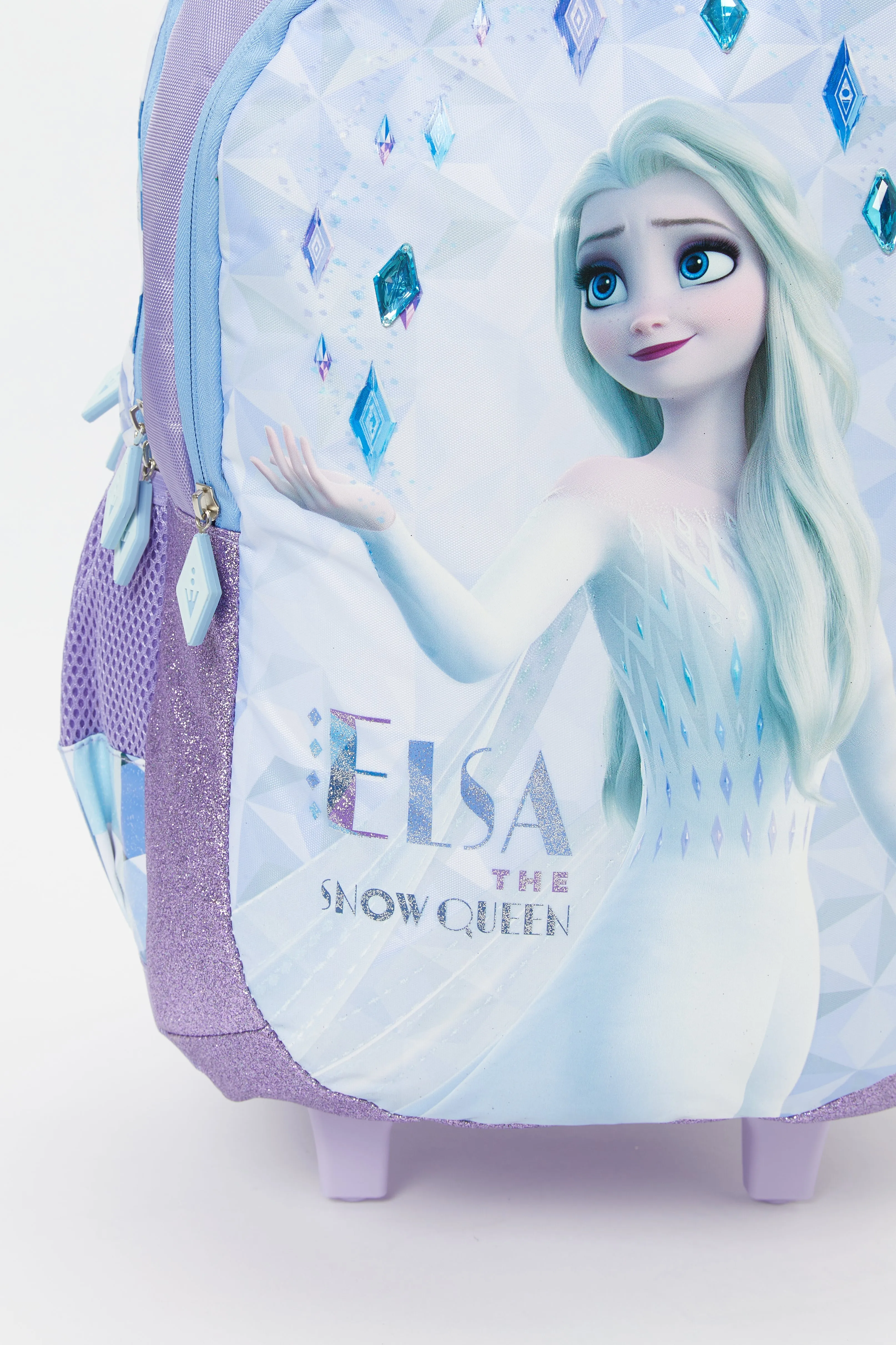 Girls Purple And Blue Elsa Frozen Snow Queen 18" Trolley Bag