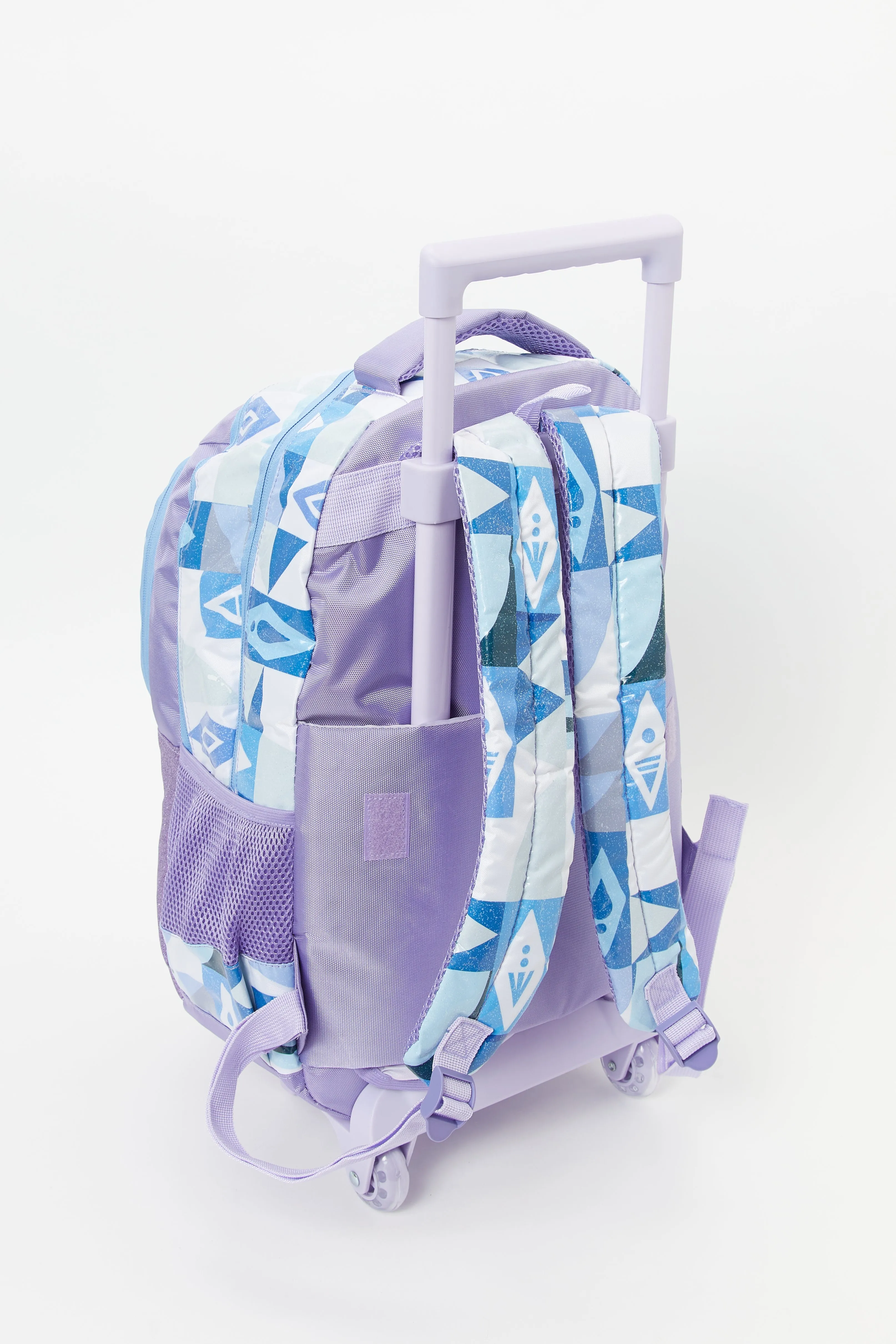 Girls Purple And Blue Elsa Frozen Snow Queen 18" Trolley Bag