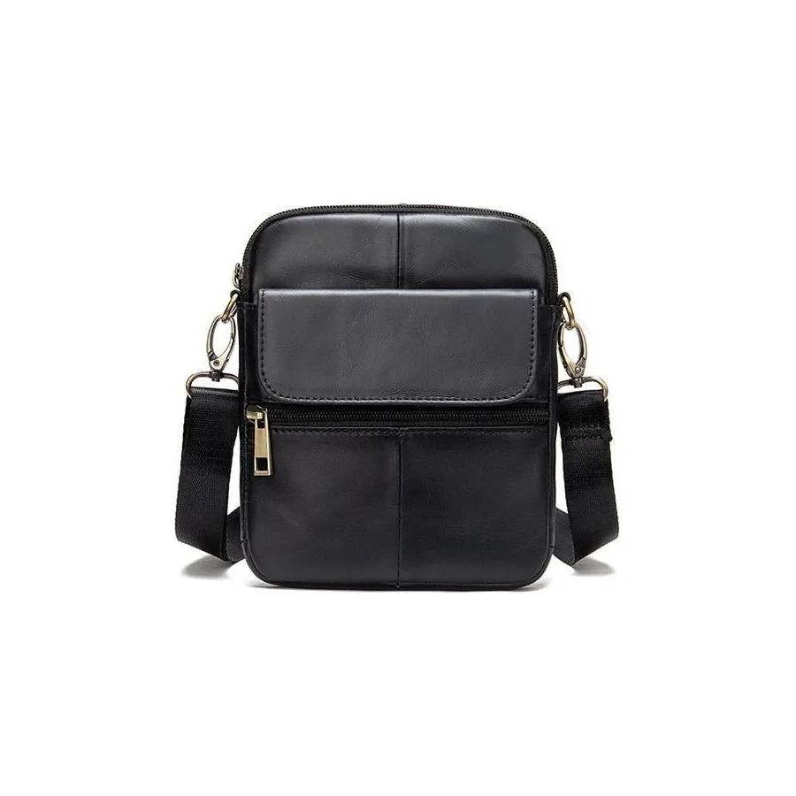 Graceful Exotic Leather Zipper Flap Messenger Bag