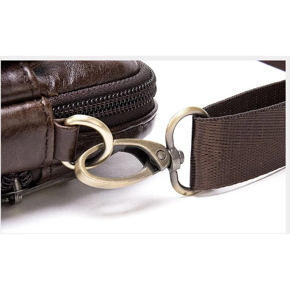 Graceful Exotic Leather Zipper Flap Messenger Bag