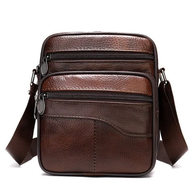 Graceful Exotic Leather Zipper Flap Messenger Bag