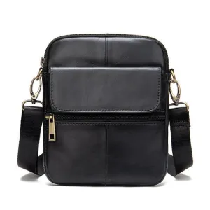 Graceful Exotic Leather Zipper Flap Messenger Bag