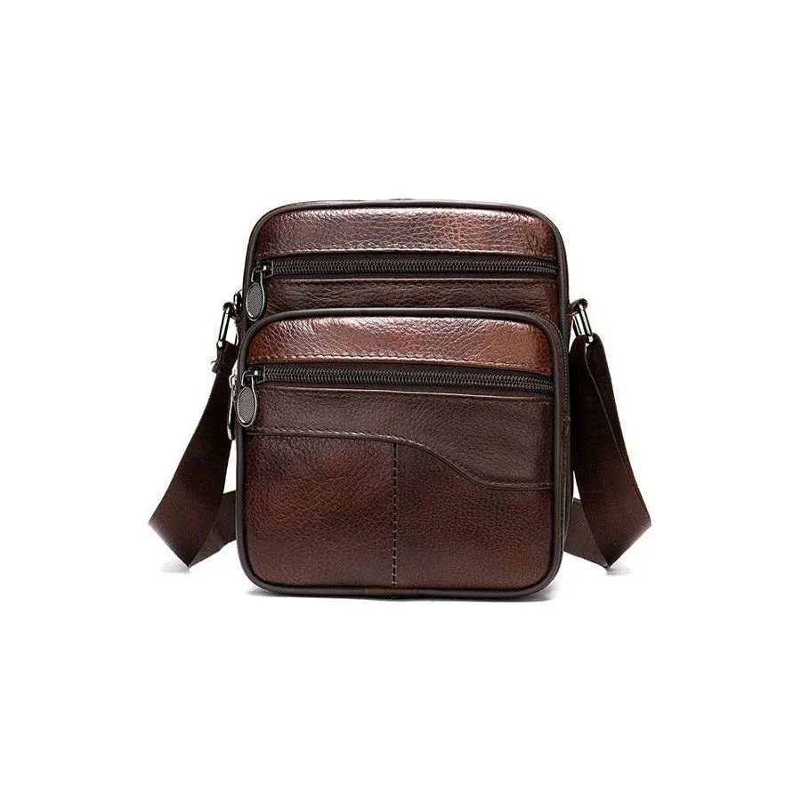 Graceful Exotic Leather Zipper Flap Messenger Bag