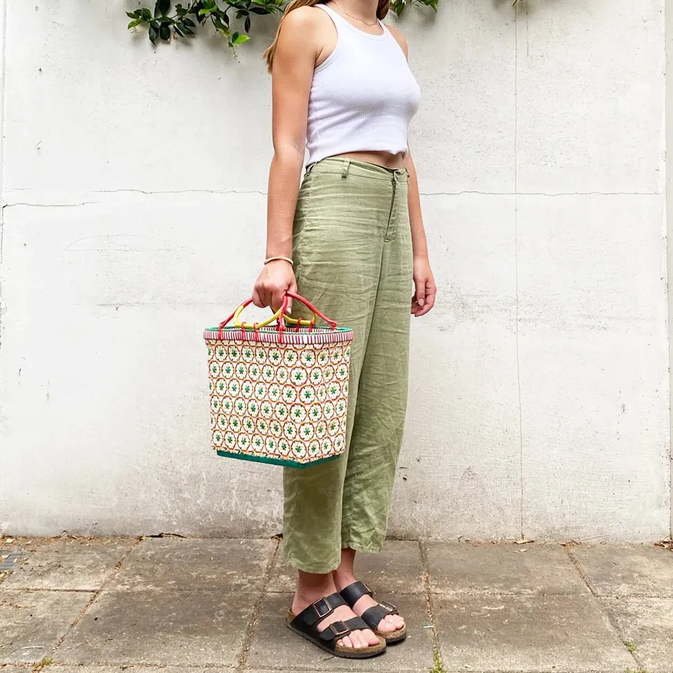 Hand-Woven Passionfruit Bag Midi (M/L)