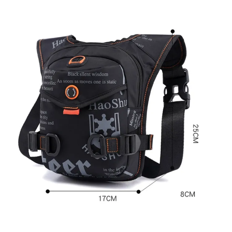 HaoShuai 5126 Outdoor Riding Leg Bag Multifunctional Sports Men Chest Bag Portable Waist Bag Messenger Bag(Navy Blue)