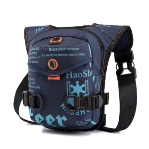 HaoShuai 5126 Outdoor Riding Leg Bag Multifunctional Sports Men Chest Bag Portable Waist Bag Messenger Bag(Navy Blue)