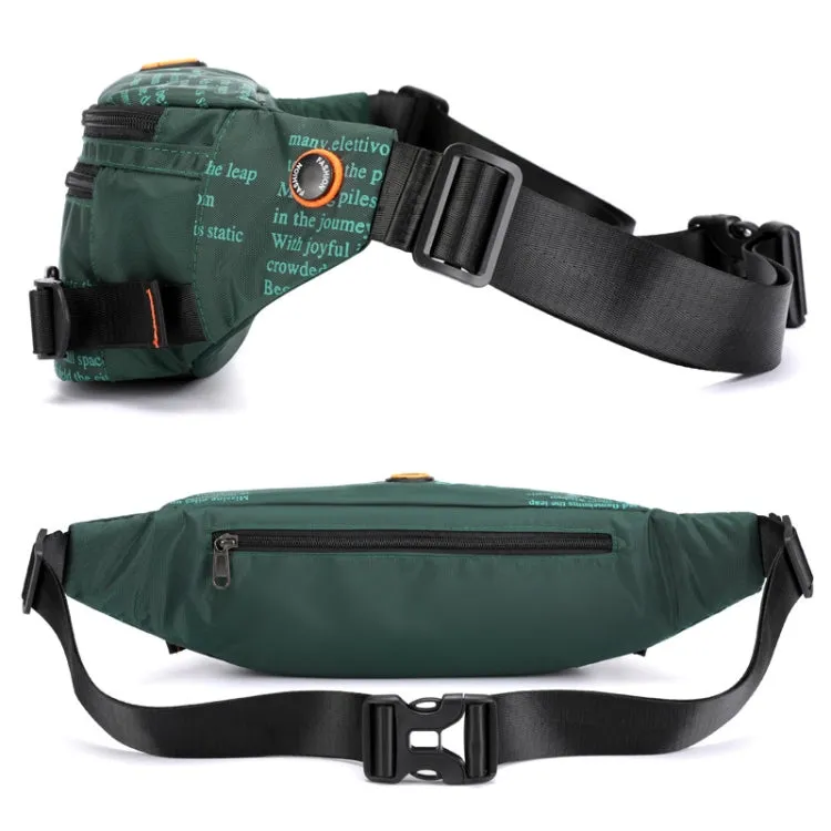 HAOSHUAI 5132 Outdoor Men Waist Bag Sports Running Chest Bag(Army Green)