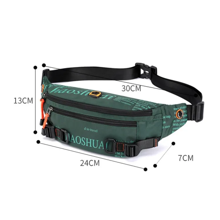 HAOSHUAI 5132 Outdoor Men Waist Bag Sports Running Chest Bag(Army Green)