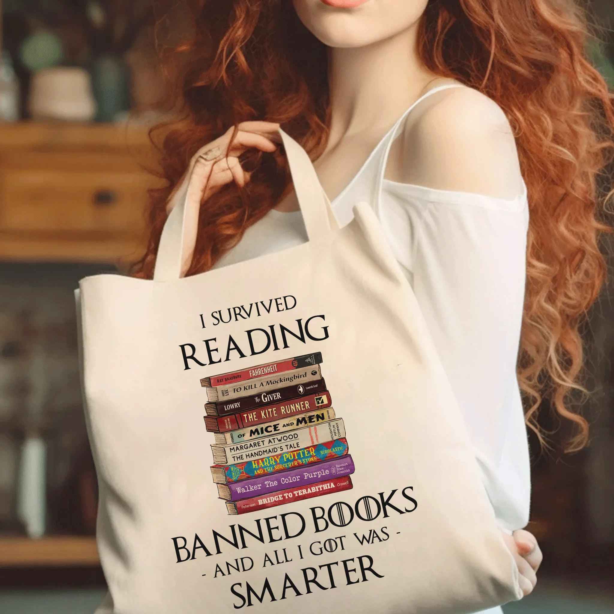 I Survived Reading Banned Books And All I Got Was Smarter Book Lover Gift TBW193