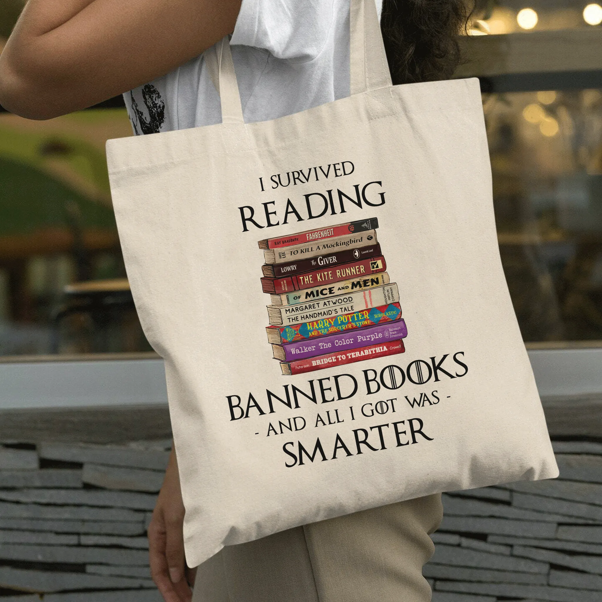 I Survived Reading Banned Books And All I Got Was Smarter Book Lover Gift TBW193