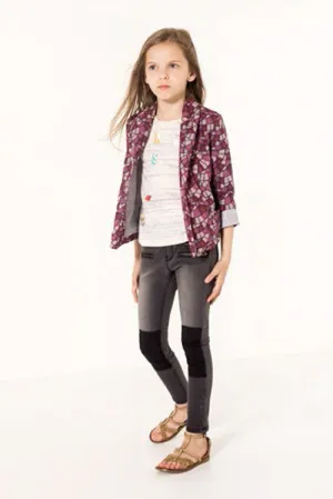 IKKS Grey Patch Girls Jeans