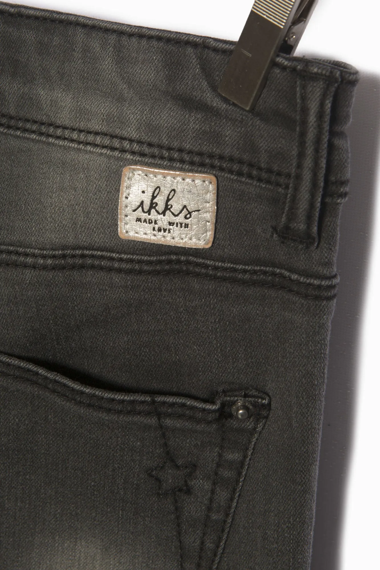 IKKS Grey Patch Girls Jeans